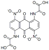 2,2'-[(9,10-dihydro-4,8-dinitro-9,10-dioxo-1,5-anthracenediyl)diimino]bis(2-oxoacetic) acid 结构式