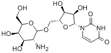 5'-O-(2-氨基-2-脱氧-3-D吡喃半乳糖基) - 尿苷 结构式