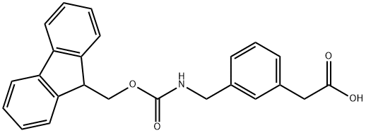 FMOC-(3-氨基甲基苯基)乙酸 结构式