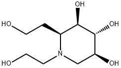 3,4,5-Piperidinetriol, 1,2-bis(2-hydroxyethyl)-, (2S,3R,4R,5S)- (9CI) 结构式
