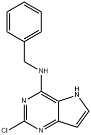 2-氯-N-(苯基甲基)-5H-吡咯并[3,2-D]嘧啶-4-胺 结构式