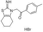 2-(2-亚氨基-4,5,6,7-四氢苯并噻唑-3-基)-1-P-甲苯基乙酮氢溴酸盐 结构式