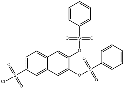 6,7-bis[(phenylsulphonyl)oxy]naphthalene-2-sulphonyl chloride 结构式