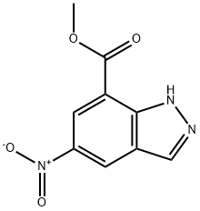 5-硝基-1H-吲唑-7-羧酸甲酯 结构式