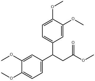 丙酸,3,3-双(3,4-二甲氧苯基)-,甲酯 结构式