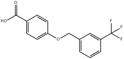 4-[3-(三氟甲基)苄基]氧基苯甲酸 结构式