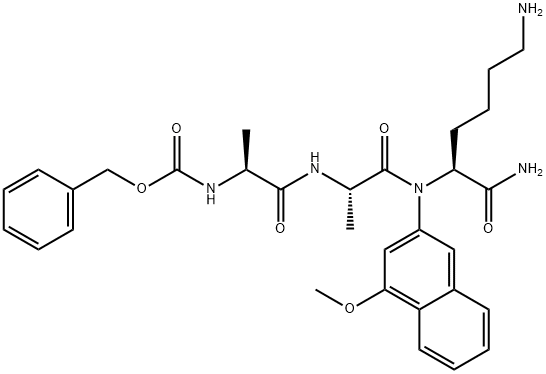 benzyloxycarbonyl-alanyl-alanyl-lysyl-4-methoxy-2-naphthylamide 结构式