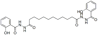 十二烷二酸双[2-(2-羟基苯甲酰基)酰肼] 结构式