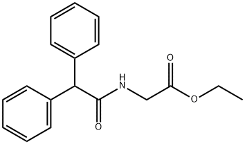 (2,2-二苯乙酰基)甘氨酸乙酯 结构式