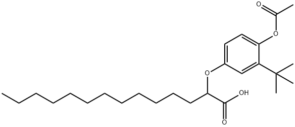 2-(p-acetoxy-m-isobutylphenoxy)myristic acid 结构式