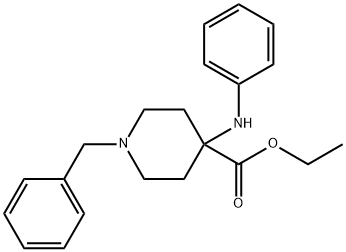 ethyl 1-benzyl-4-(phenylamino)piperidine-4-carboxylate 结构式