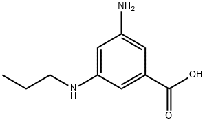 Benzoic acid, 3-amino-5-(propylamino)- (9CI) 结构式