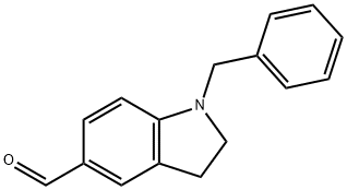 1-苄基-2,3-二氢-1H-吲哚-5-甲醛 结构式