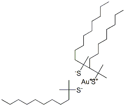 gold tris(tert-dodecanethiolate) 结构式