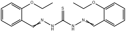 1,3-bis[(2-ethoxyphenyl)methylideneamino]thiourea 结构式