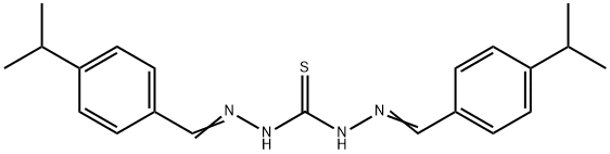 1,3-bis[(4-propan-2-ylphenyl)methylideneamino]thiourea 结构式