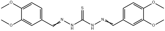 1,3-bis[(3,4-dimethoxyphenyl)methylideneamino]thiourea 结构式