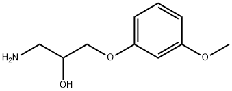 1-AMINO-3-(3-METHOXYPHENOXY)PROPAN-2-OL 结构式