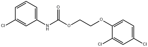 2-(2,4-dichlorophenoxy)ethyl N-(3-chlorophenyl)carbamate 结构式