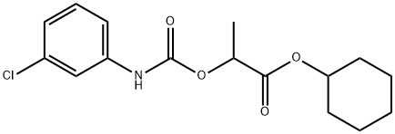 cyclohexyl 2-[(3-chlorophenyl)carbamoyloxy]propanoate 结构式