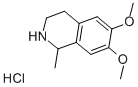 6,7-二甲氧基-1-甲基-1,2,3,4-四氢异喹啉盐酸盐 结构式