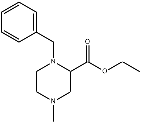 1-苄基-4-甲基哌嗪-2-羧酸乙酯 结构式