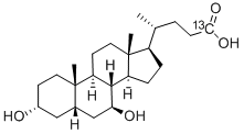 熊去氧胆酸-24-13C 结构式