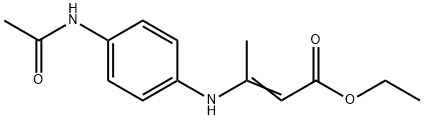 Ethyl 3-(p-acetamidoanilino)crotonate 结构式