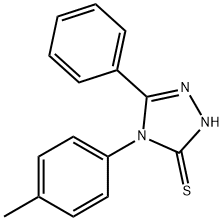 4-(4-甲基苯基)-5-苯基-4H-1,2,4-三唑-3-基氢硫化物 结构式