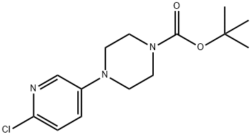 4-(6-氯-3-吡啶)- 1- 哌嗪羧酸 1,1-二甲基乙酯 结构式