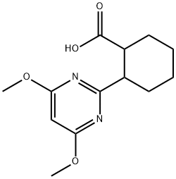 2-(4,6-二甲氧基嘧啶-2-基)环己烷-羧酸 结构式