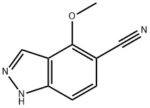 4-Methoxy-1H-indazole-5-carbonitrile 结构式