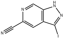 1H-PYRAZOLO[3,4-C]PYRIDINE-5-CARBONITRILE,3-IODO- 结构式