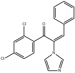 2-Propen-1-one,  1-(2,4-dichlorophenyl)-2-(1H-imidazol-1-yl)-3-phenyl-,  (E)-  (9CI) 结构式