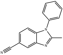 2-Methyl-1-phenylbenzodiazole-5-carbonitrile 结构式