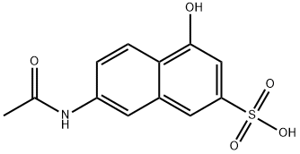 7-乙酰氨基-4-羟基-2-萘磺酸 结构式