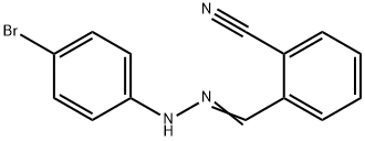 2-[[(4-bromophenyl)hydrazinylidene]methyl]benzonitrile 结构式