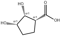 Cyclopentanecarboxylic acid, 2,3-dihydroxy-, (1alpha,2alpha,3alpha)- (9CI) 结构式
