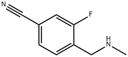 Benzonitrile, 3-fluoro-4-[(methylamino)methyl]- (9CI) 结构式