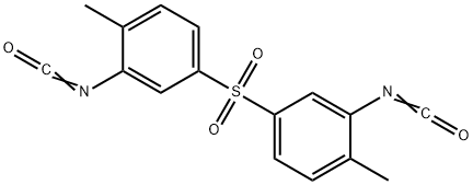 2-isocyanato-4-(3-isocyanato-4-methyl-phenyl)sulfonyl-1-methyl-benzene 结构式