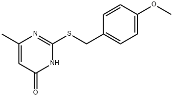 2-(4-METHOXY-BENZYLSULFANYL)-6-METHYL-3H-PYRIMIDIN-4-ONE 结构式