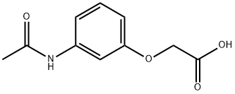 ((3-(乙酰氨基)苯基)氧基)乙酸 结构式