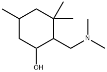 2-(dimethylaminomethyl)-3,3,5-trimethyl-cyclohexan-1-ol 结构式