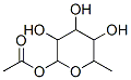 (3,4,5-trihydroxy-6-methyl-oxan-2-yl) acetate 结构式