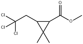 2,2-Dimethyl-3-(2,2,2-trichloroethyl)cyclopropanecarboxylic acid methyl ester 结构式