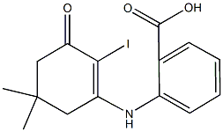 2-[(2-iodo-5,5-dimethyl-3-oxo-1-cyclohexenyl)amino]benzenecarboxylic acid 结构式