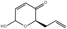 2H-Pyran-3(6H)-one, 6-hydroxy-2-(2-propenyl)-, (2R)- (9CI) 结构式