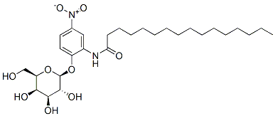 N-[2-(beta-D-galactopyranosyloxy)-5-nitrophenyl]palmitamide 结构式