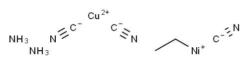 bis(ethylenediamine-N,N')copper tetrakis(cyano-C)nickelate 结构式