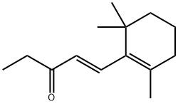 (E)-1-(2,6,6-trimethyl-1-cyclohexen-1-yl)pent-1-en-3-one 结构式